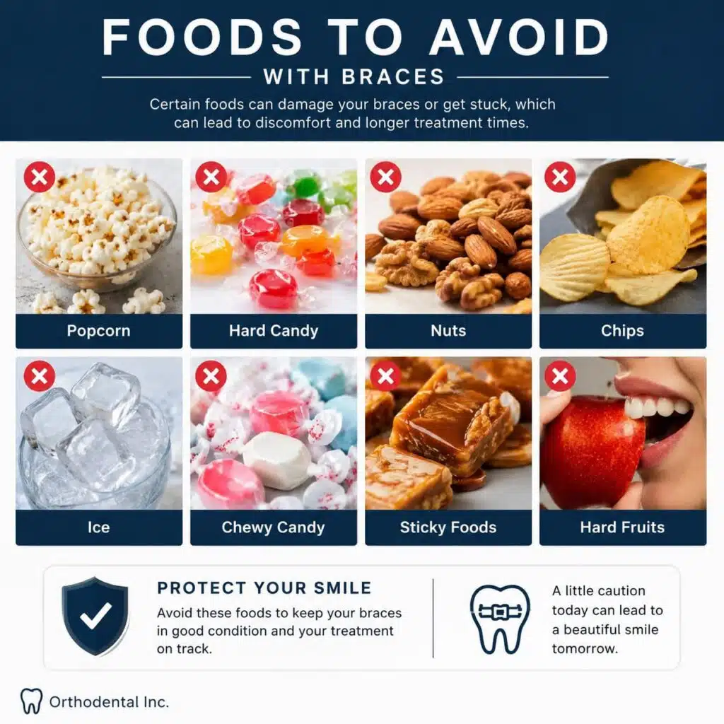 foods to avoid with braces